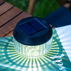 Ray Lampe de Table Ronde Moderne, Acrylique, Noir, Jardin - Neutralighting