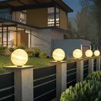 Aria Lampe de Poteau Solaire en forme de Lune, D 25/30/40CM - Neutralighting