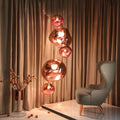Milo Suspension Moderne en Verre Coloré Irregulier - Neutralighting