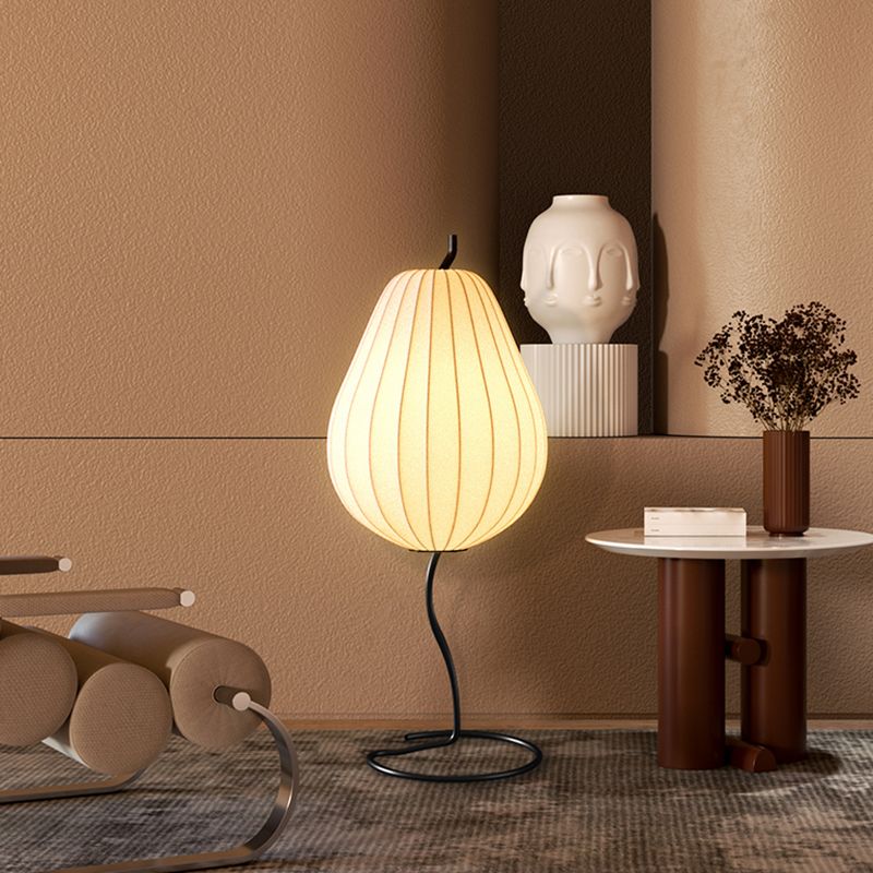Ritta Lampadaire Poire Moderne, Métal/Tissu, Beige, Salon - Neutralighting