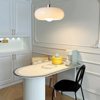 Charlotte Suspension Dôme Moderne Verre. Blanc/Orange. Salle de Bain - Neutralighting