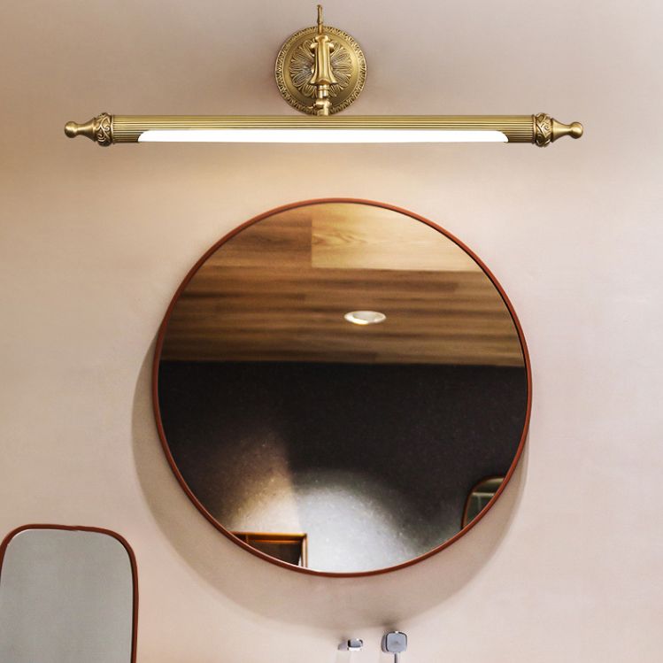 Ray Moderne LED Applique Murale à Miroir Vintage Métal/Acrylique Or Salle de Bain - Neutralighting