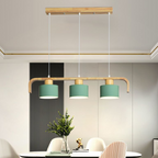 Valentina Moderne Luminaires Suspensions Cylindre Nordique Bambou Blanc/Vert/Gris Chambre à Coucher - Neutralighting