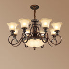 Arisha Rétro Fleur Suspension Métal Verre Salon Chambre à Coucher - Neutralighting