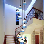 Tiffany Rétro LED Lustre Métal Verre Salle À Manger - Neutralighting