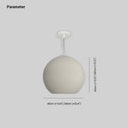 Avi Suspension Boule Minimaliste, Metal/Polystyrène, Blanc/Gris, Salon - Neutralighting