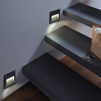 Ray Éclairage Escalier Extérieur Rectangulaire Moderne, Métal/Verre, Gris/Noir, Escalier - Neutralighting