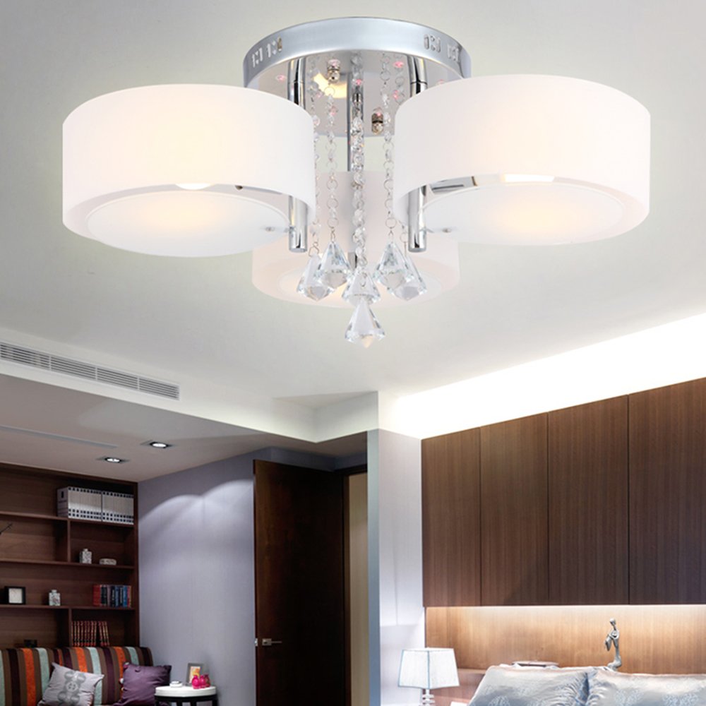 Arisha Moderne Rond Acrylique Verre Plafonnier Couloir - Neutralighting
