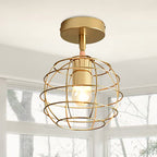 Arisha Globe Art LED Plafonnier Laiton Métal Salon Chambre à coucher - Neutralighting