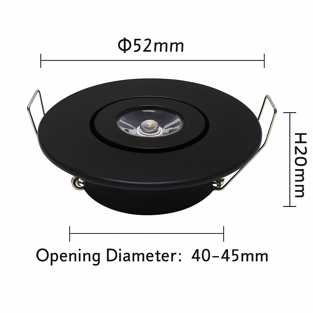Plafonnier — 6 pièces LED Mini lumière vers le bas 3W 1W Dimmable Spot lumières encastrées AC85-265V plafonnier en aluminium 52mm