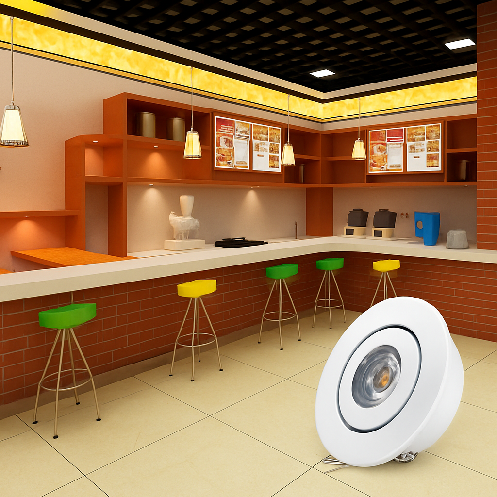 Plafonnier — 6 pièces LED Mini lumière vers le bas 3W 1W Dimmable Spot lumières encastrées AC85-265V plafonnier en aluminium 52mm