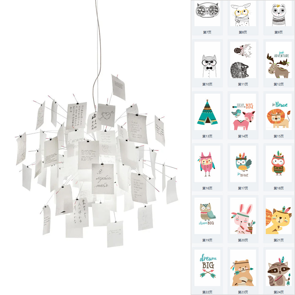 Ortheen Lustre Métal Papier Créativité Individuelle - Neutralighting