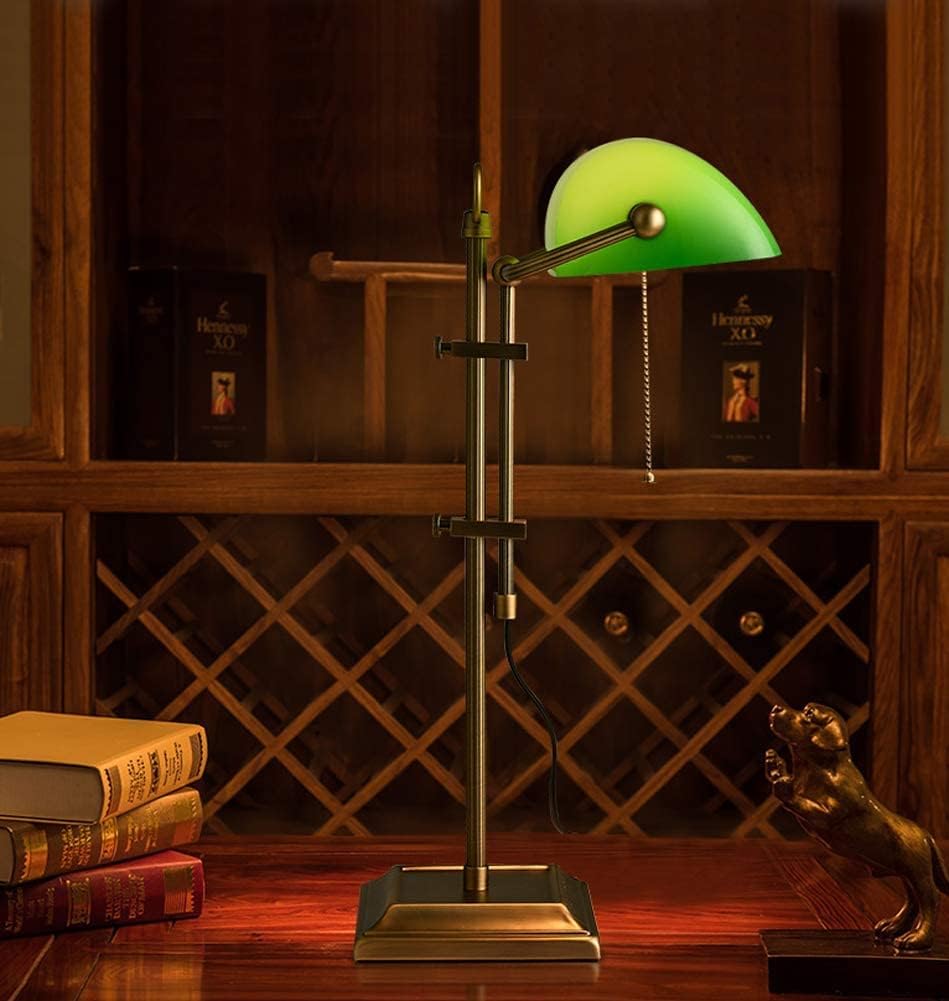 Lampe de Notaire Ancienne Iris Souffle en Laiton - Reflets Délicats & Caractère Affirmé