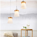 Valentina Minimalisme LED Suspension Bois Verre Chambre À Coucher/Salle À Manger - Neutralighting
