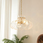 Arisha Moderne Forme Poire Lustre Glace Fusion Verre Chambre À Coucher - Neutralighting