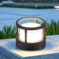 Ray Lampadaire Cylindre Moderne, Métal/Acrylique, Noire/Blanche, Jardin - Neutralighting