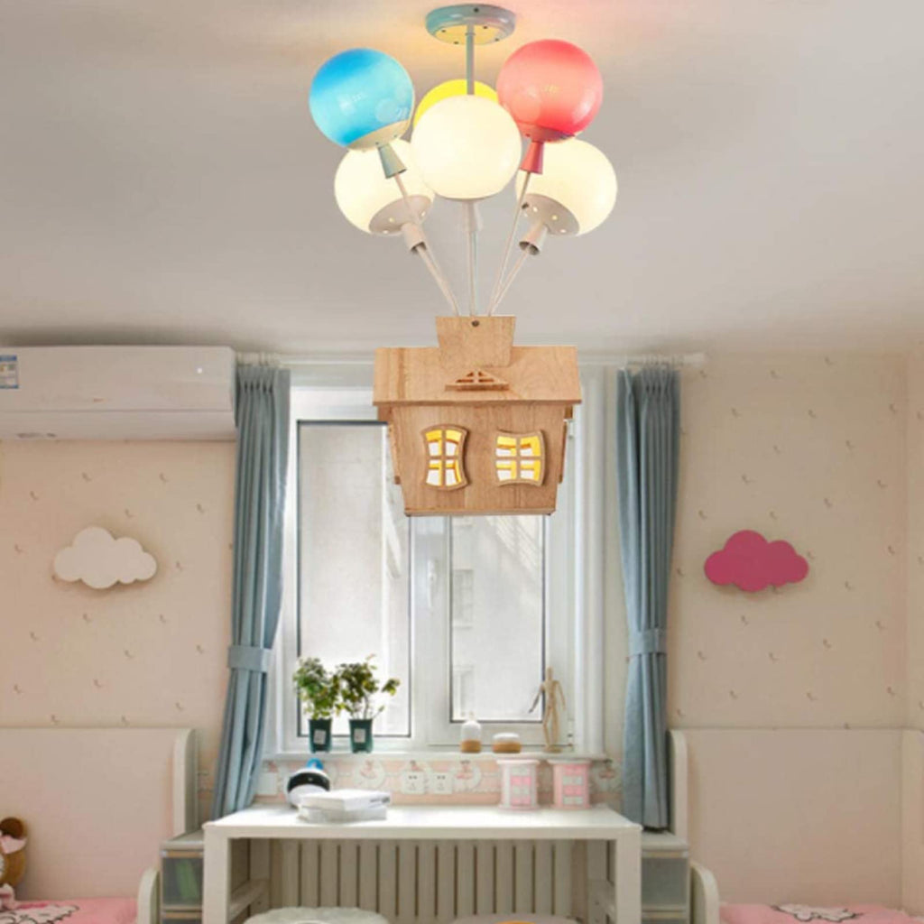 Aria Design LED Plafonnier Bois Métal Acrylique Salle Des Enfants - Neutralighting