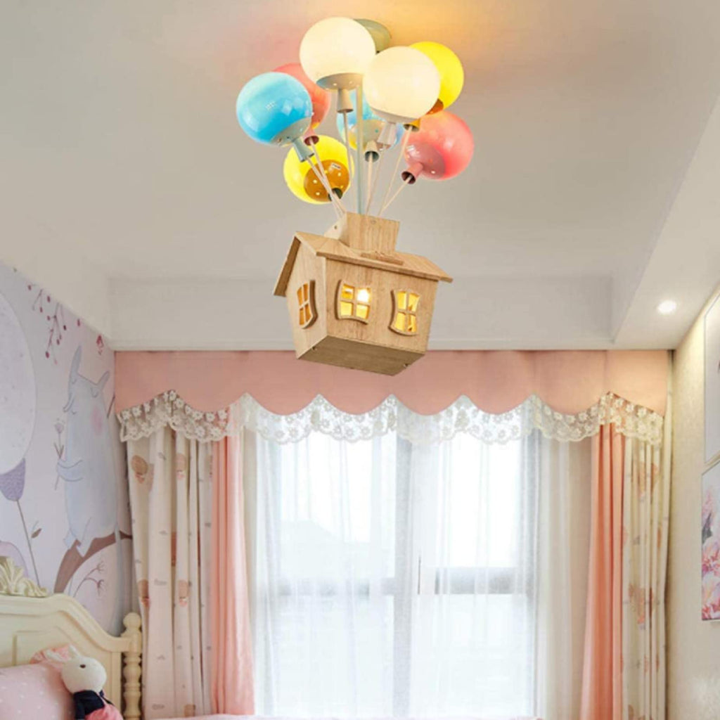 Aria Design LED Plafonnier Bois Métal Acrylique Salle Des Enfants - Neutralighting