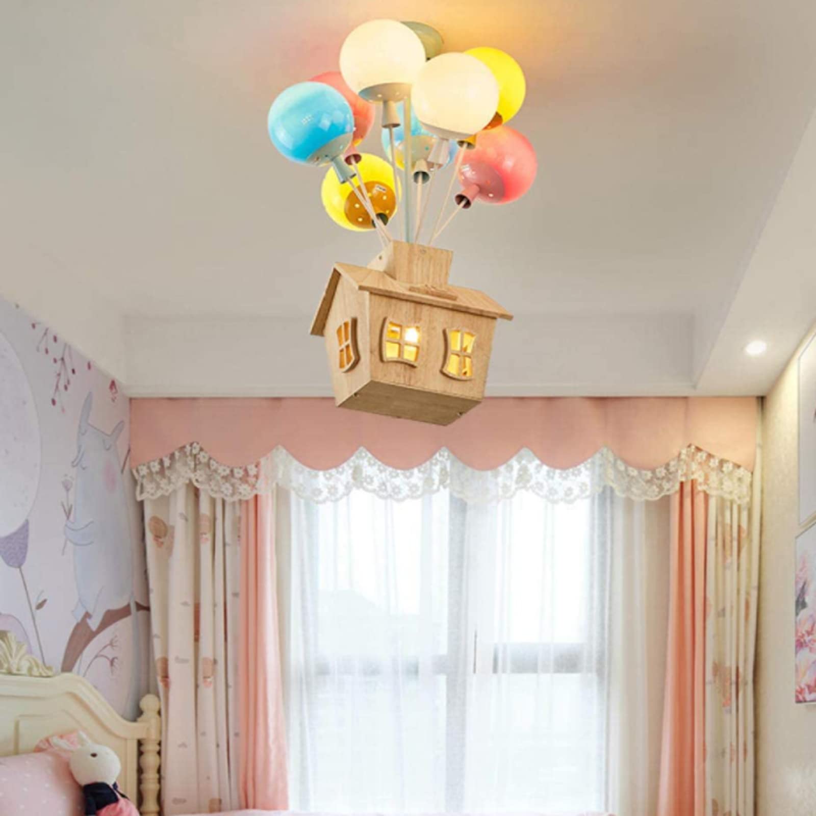 Aria Design LED Plafonnier Bois Métal Acrylique Salle Des Enfants - Neutralighting