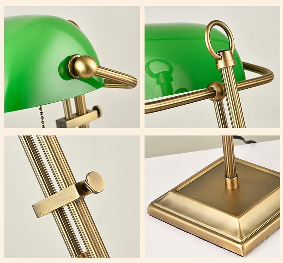 Lampe de Notaire Ancienne Iris Souffle en Laiton - Reflets Délicats & Caractère Affirmé
