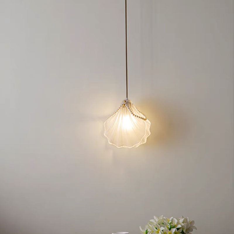 Kristy Suspension Coquille Moderne, Acrylique/Métal, Blanc, Chambre - Neutralighting