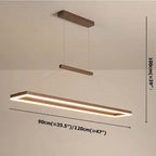 Ray Suspension Rectangulaire Contemporaine, Metal, Café/Or, Chambre - Neutralighting