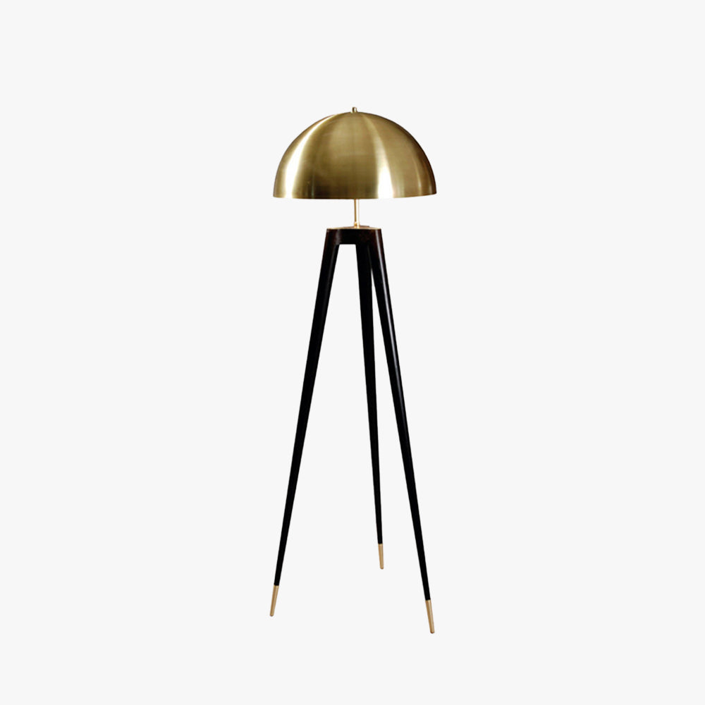 Arisha Design Lampadaire Tripode Moderne Métal Noir Or Bureau/Chambre à Coucher/Salon - Neutralighting