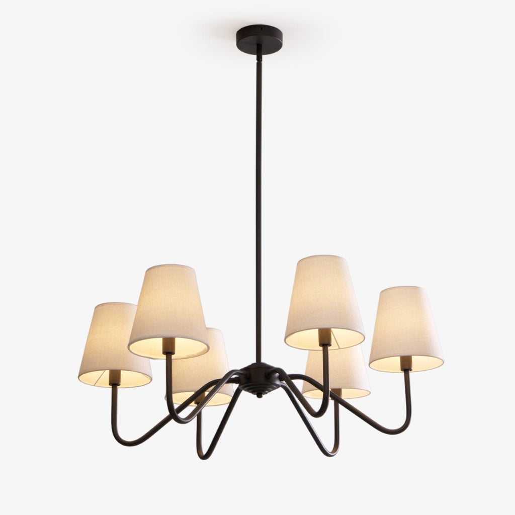 Aurvarira Chandelier Classique Noir en Tissu Lumos - Neutralighting