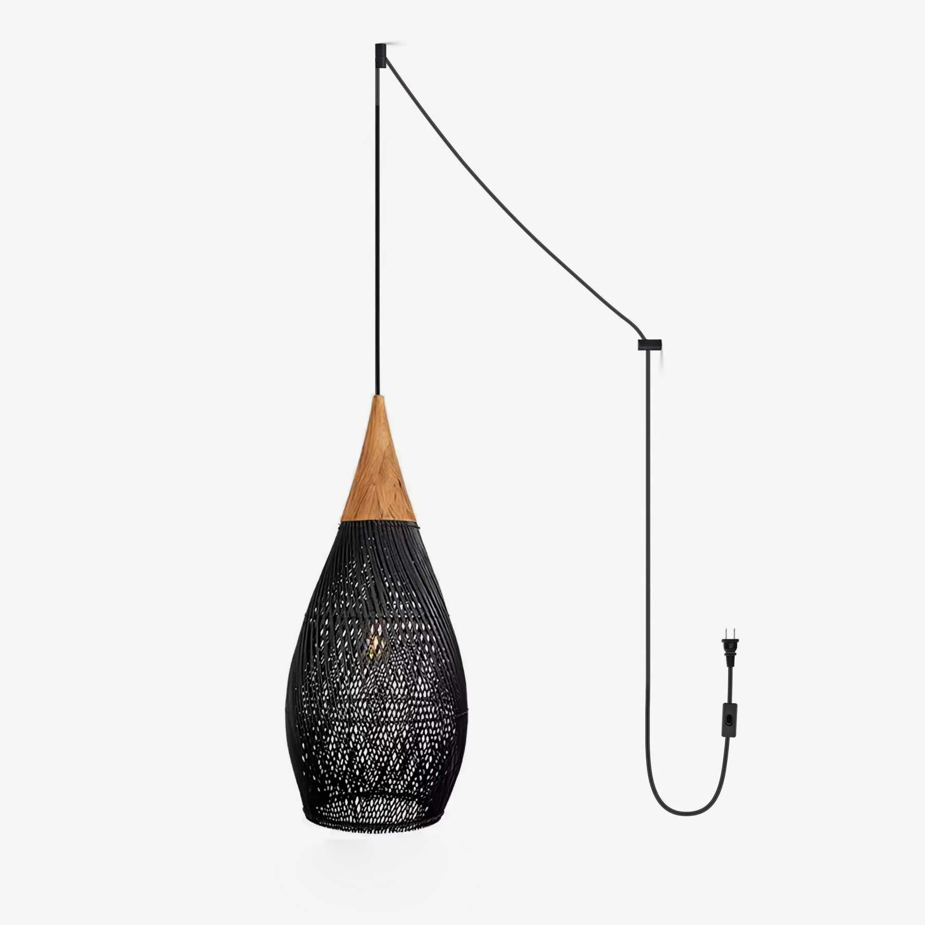 Solara Suspension Rotin Tressé Swag - Neutralighting