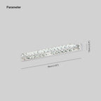 Kristy Applique Murale à Miroir LED Rectangulaire Moderne Cristal Métal Argent Salle de Bain - Neutralighting