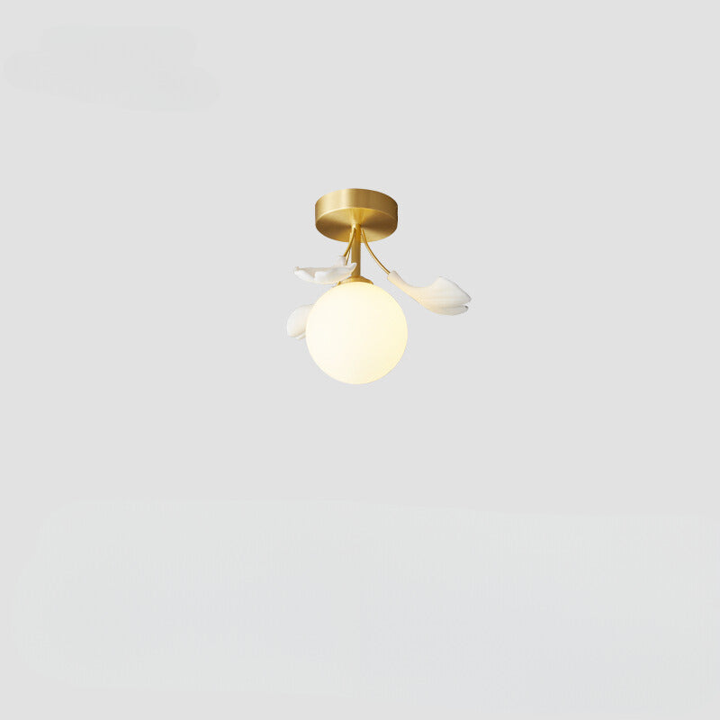 Olivia Lustre Luxueux Minimaliste Créatif Feuille Verre Salon - Neutralighting