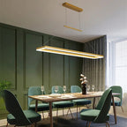 Ray Suspension Rectangulaire Contemporaine, Metal, Café/Or, Chambre - Neutralighting