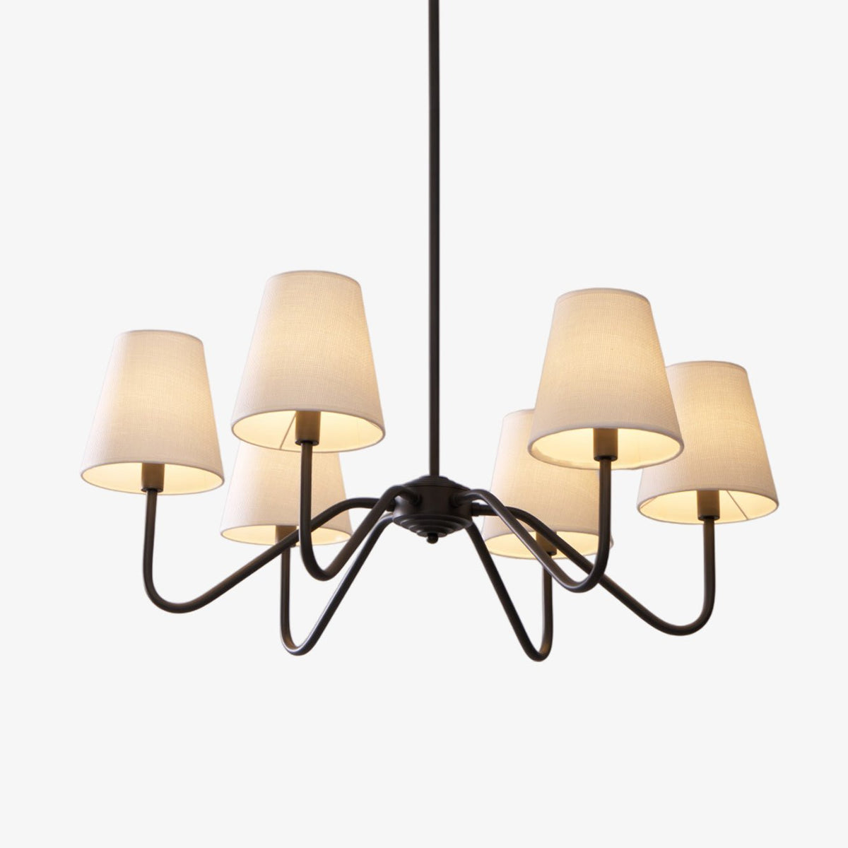 Aurvarira Chandelier Classique Noir en Tissu Lumos - Neutralighting