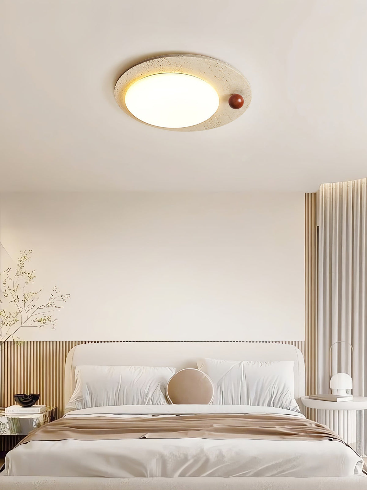 Orbia Lumière de Plafond Circulaire en Travertin - Neutralighting