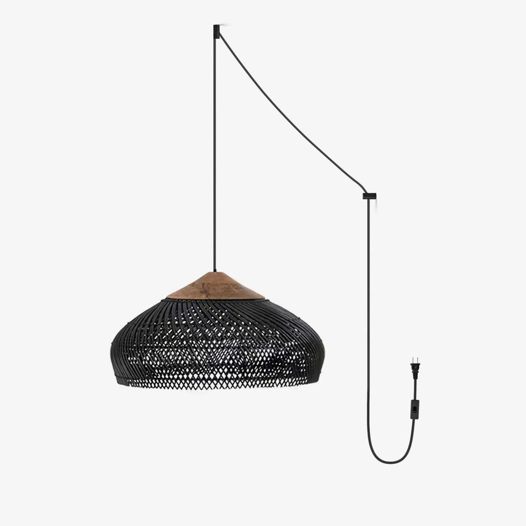 Solara Suspension Rotin Tressé Swag - Neutralighting
