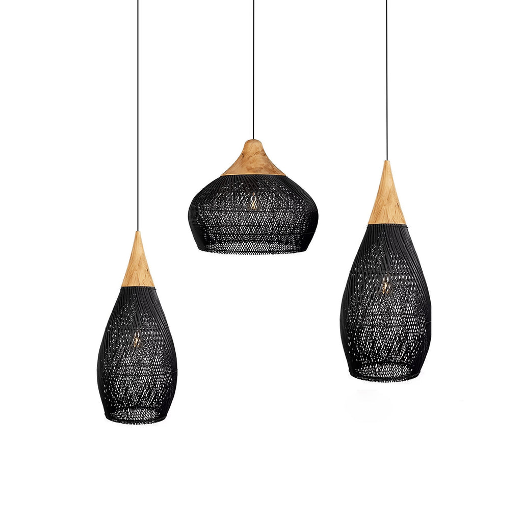 Solavn Lampe suspendue en bois de rotin - Neutralighting