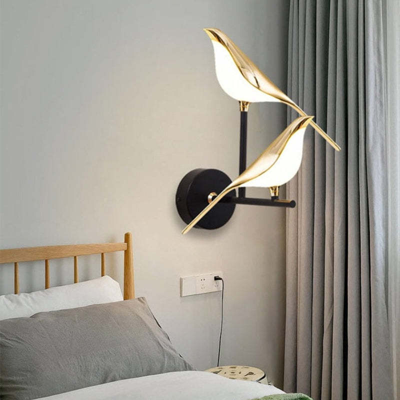 Lampe murale de chevet d'oiseau de pie d'art de style nordique - Neutralighting