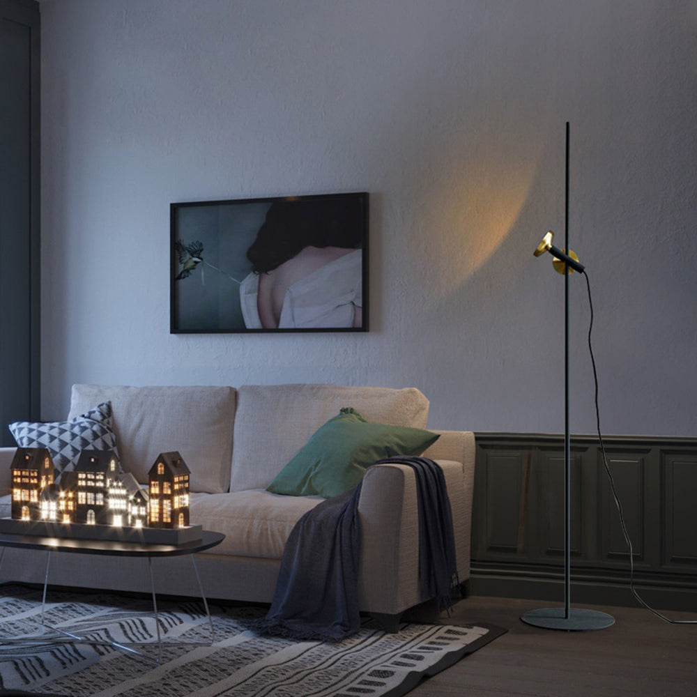 Mira Industrielle Design Lampadaire Moderne Métal Noir Salon/Chambre Intérieur - Neutralighting