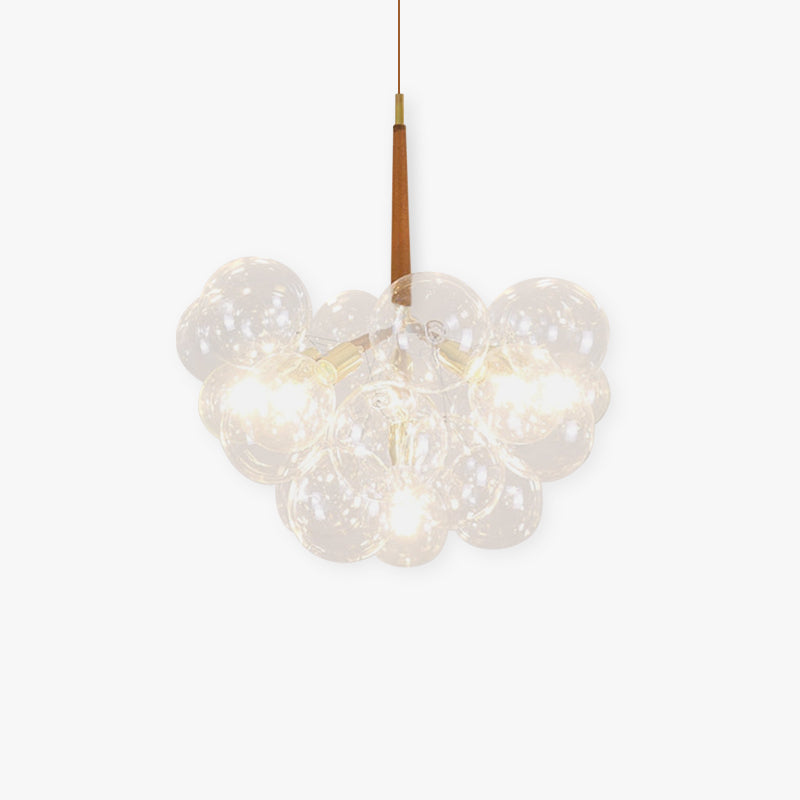 Valentina Lustre Sphère Nordique, Verre/Métal, Blanc/Doré/Noir, Salon - Neutralighting