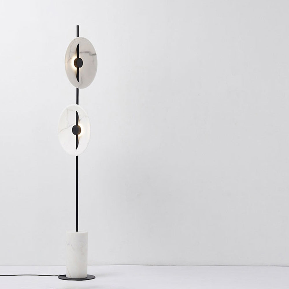 Mira Design Lampadaire Rond Nordique Métal Blanc Grande Salon - Neutralighting