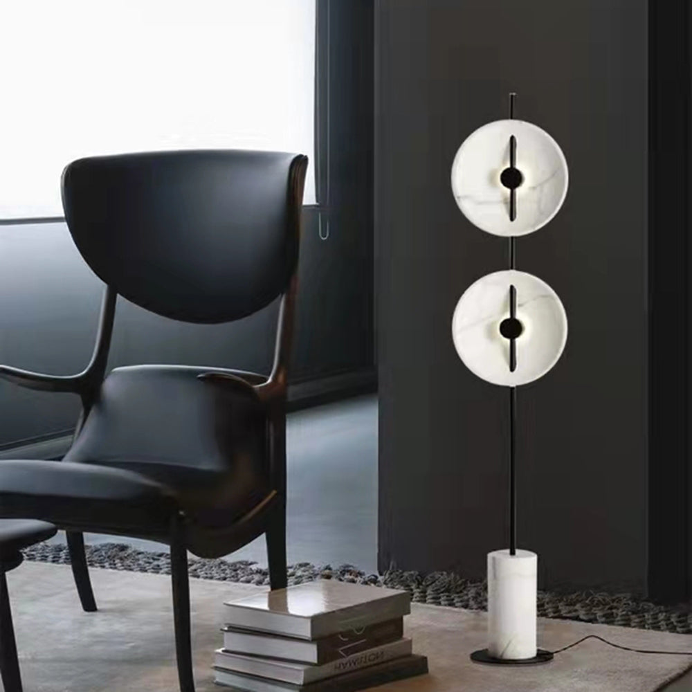 Mira Design Lampadaire Rond Nordique Métal Blanc Grande Salon - Neutralighting