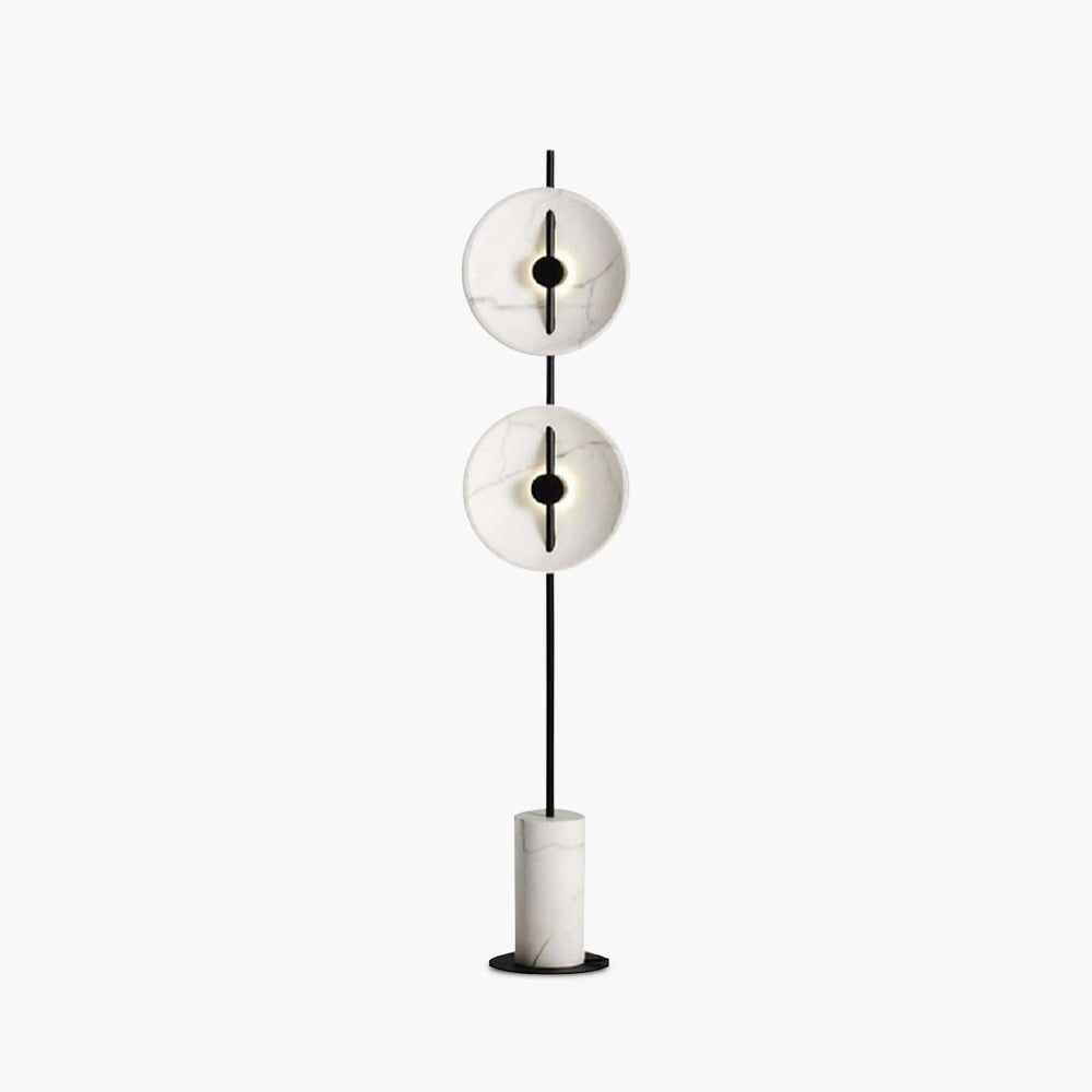 Mira Design Lampadaire Rond Nordique Métal Blanc Grande Salon - Neutralighting