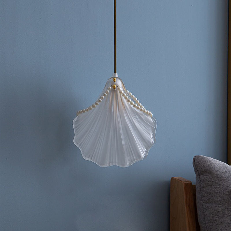 Kristy Suspension Coquille Moderne, Acrylique/Métal, Blanc, Chambre - Neutralighting