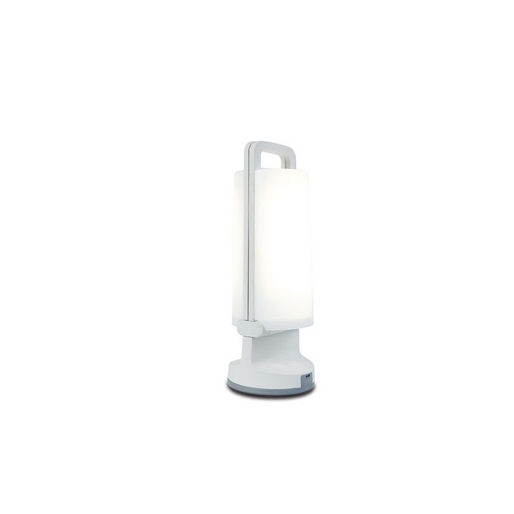 Ray Lampe de Table Cylindre Moderne, Acrylique, Gris/Blanc/Vert/Orange, Jardin - Neutralighting
