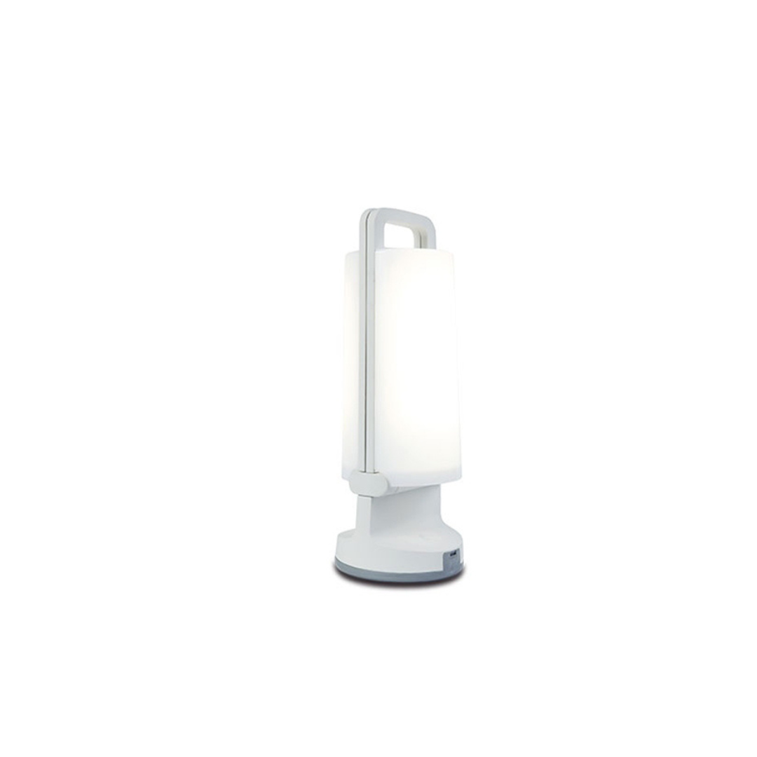 Ray Lampe de Table Cylindre Moderne, Acrylique, Gris/Blanc/Vert/Orange, Jardin - Neutralighting