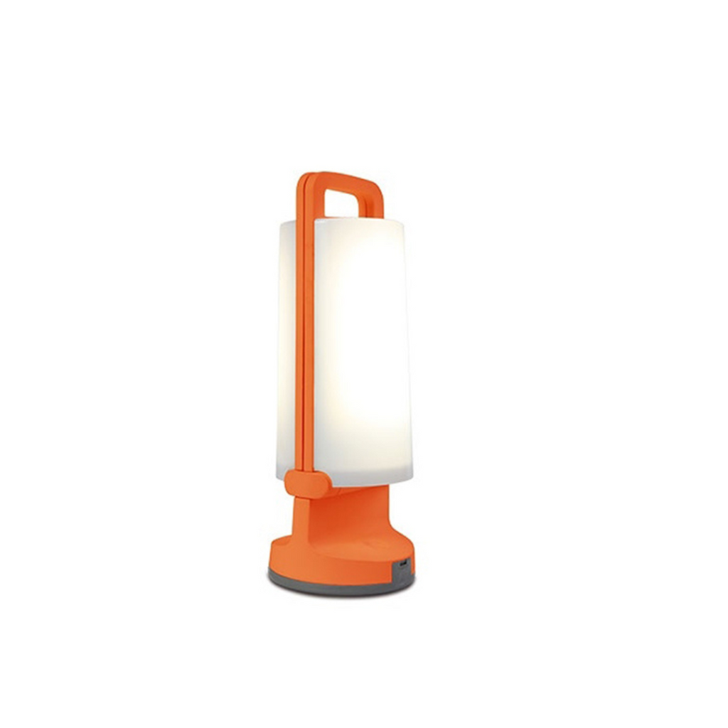 Ray Lampe de Table Cylindre Moderne, Acrylique, Gris/Blanc/Vert/Orange, Jardin - Neutralighting