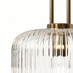 Arisha Moderne LED Suspension Doré Métal Verre Salle à Manger - Neutralighting