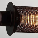 Arisha Industrielle LED Suspension Noir Métal Salon Chambre à coucher - Neutralighting