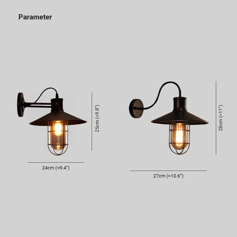 Silva Rétro LED Intérieur Applique Murale Métal Salle à Manger - Neutralighting