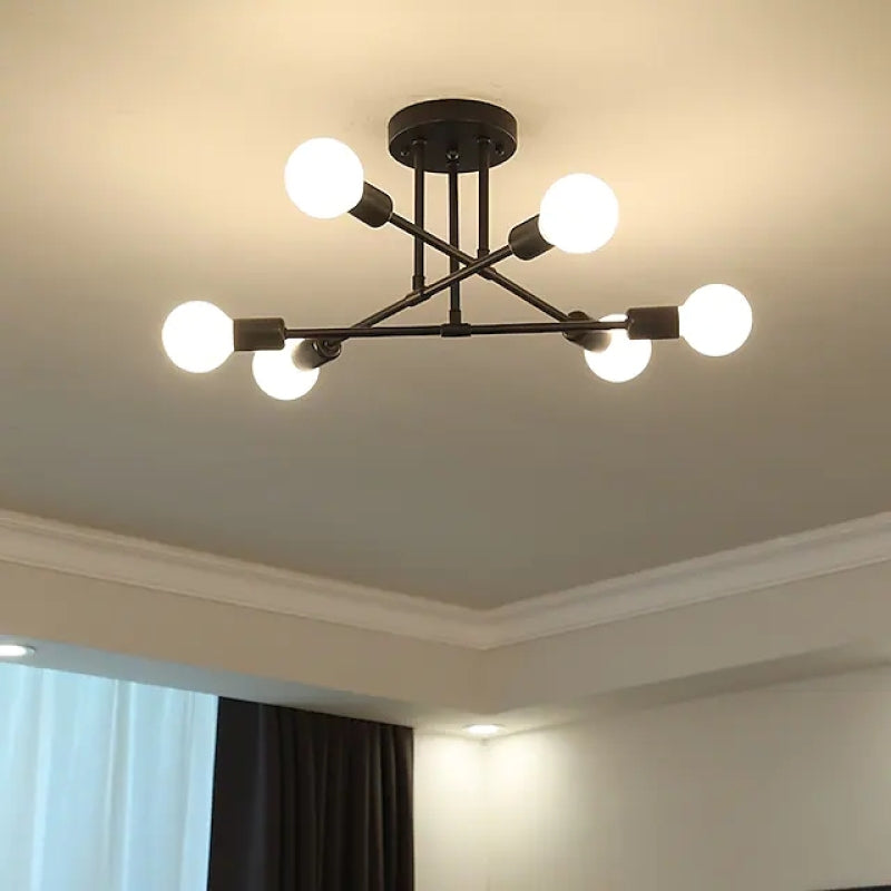 Valentina Lustre Moderne, Métal, Noir/Or, Salon/Chambre - Neutralighting